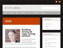Tablet Screenshot of hitbyabrick.com
